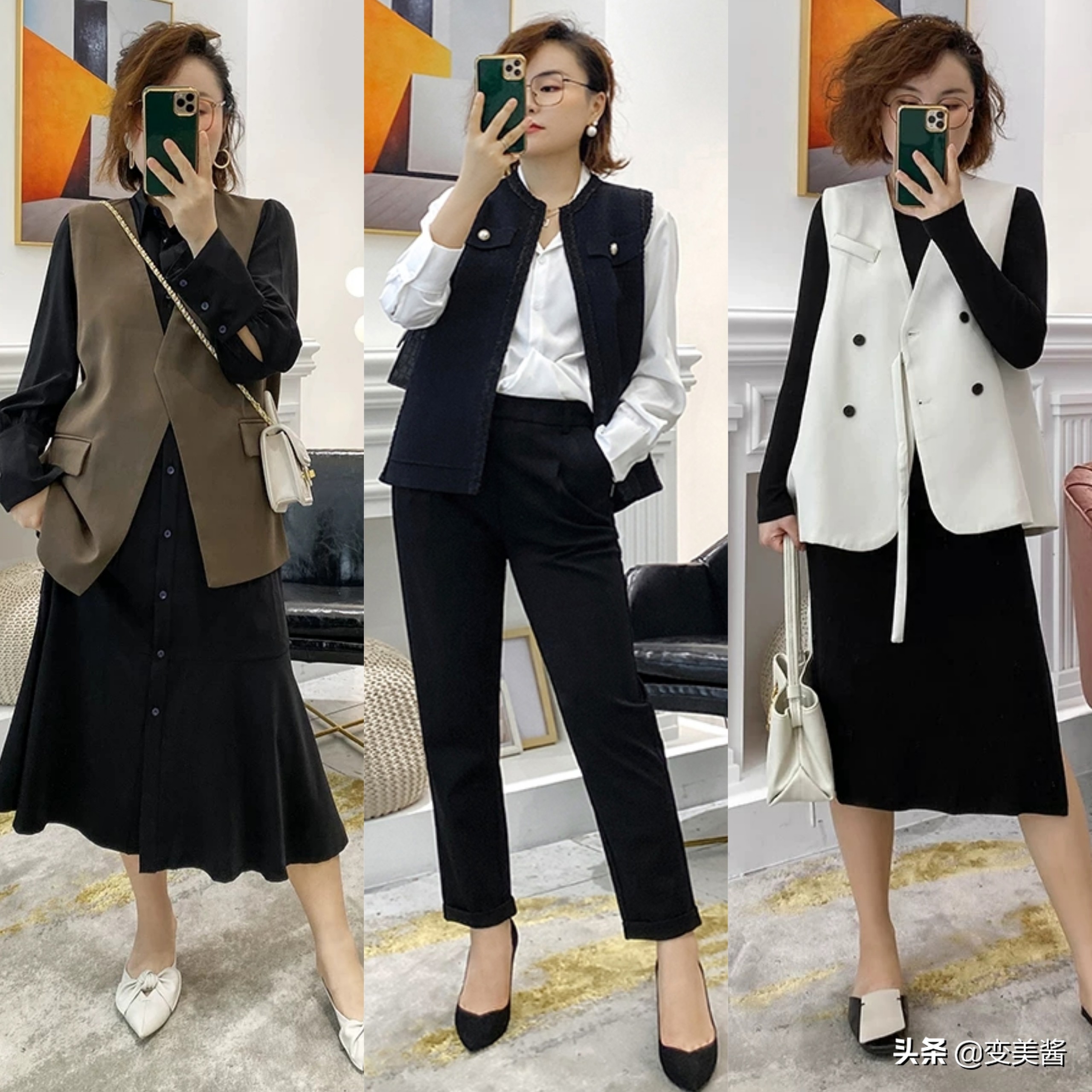 关于微胖女人怎么穿衣服显瘦,160120斤微胖女生穿搭连衣裙秋冬