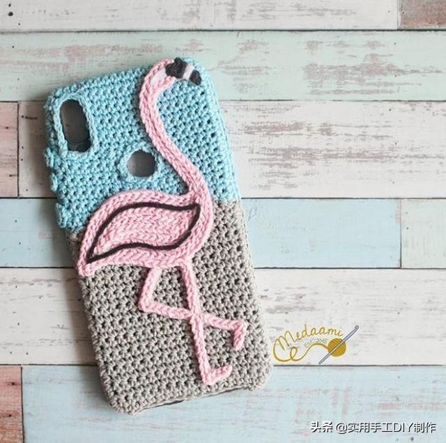针织手机壳教程全部,萌萌的手机套编织