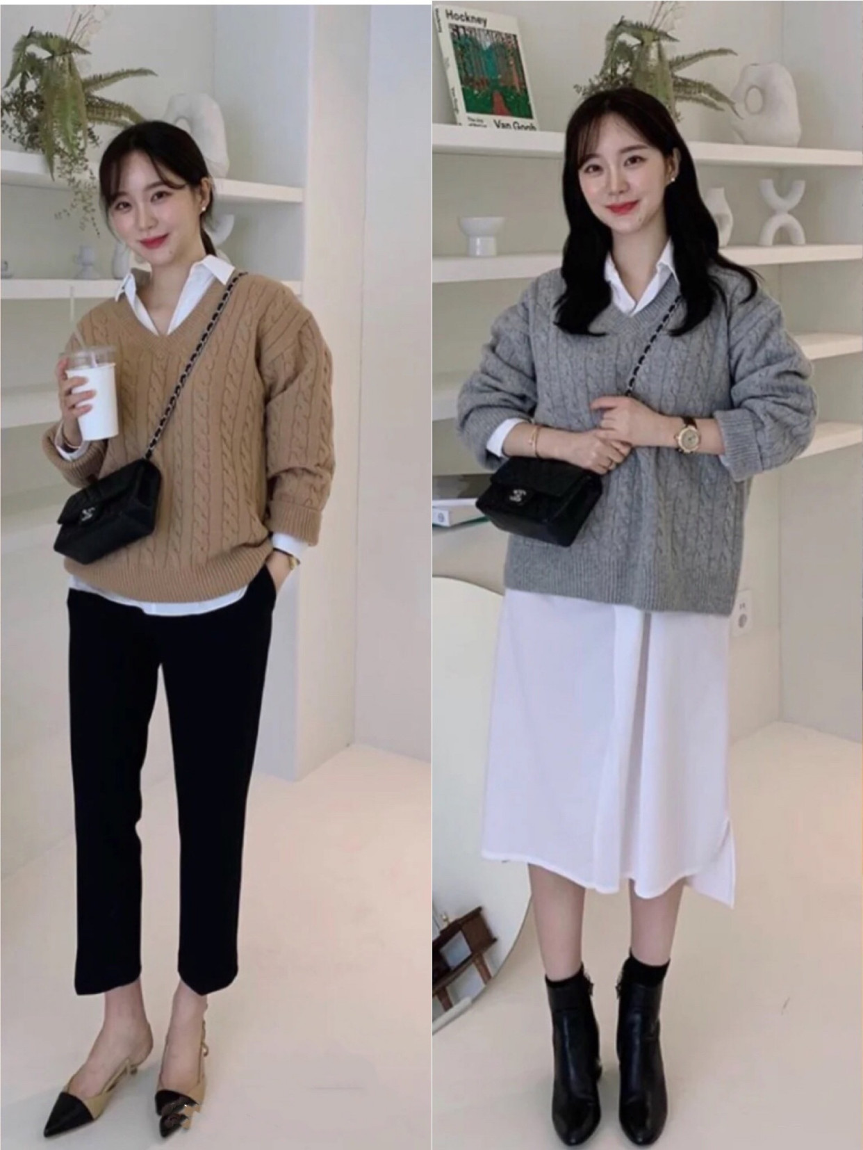好看的韩国小姐姐穿衣搭配合集,圆脸韩国小姐姐穿衣搭配