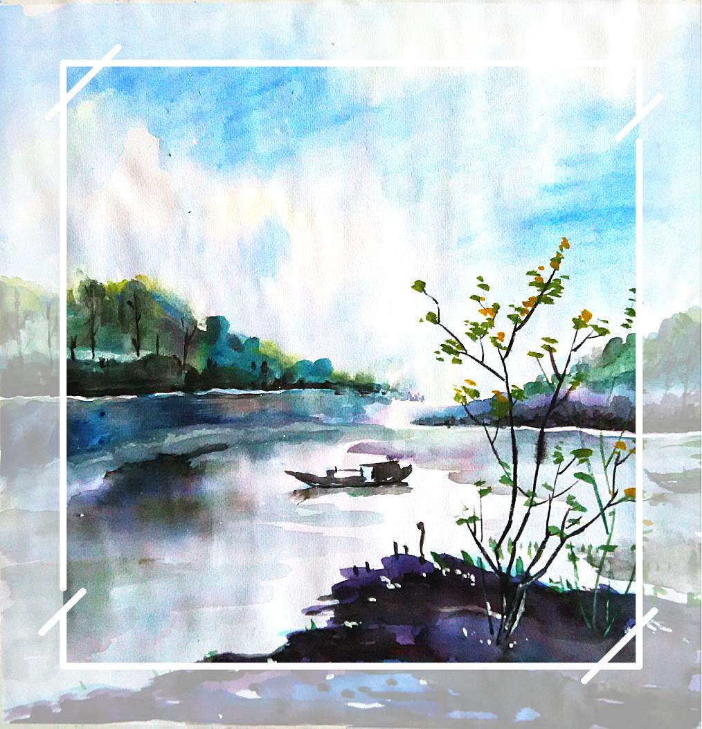 小船的图片大全儿童画,湖中的船怎么画儿童画