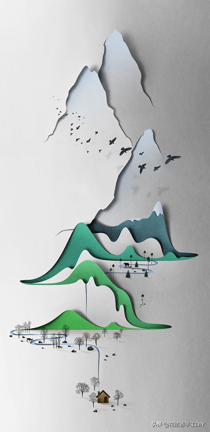 纸艺教程教你用彩纸diy简易花瓶,纸艺教程教你用彩纸diy漂亮的墙花