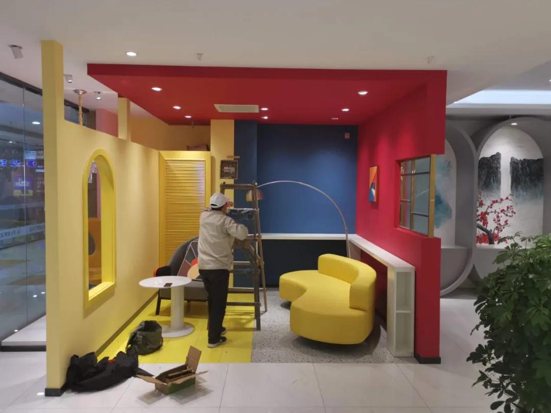 立邦艺术涂料店面,立邦最新专卖店效果