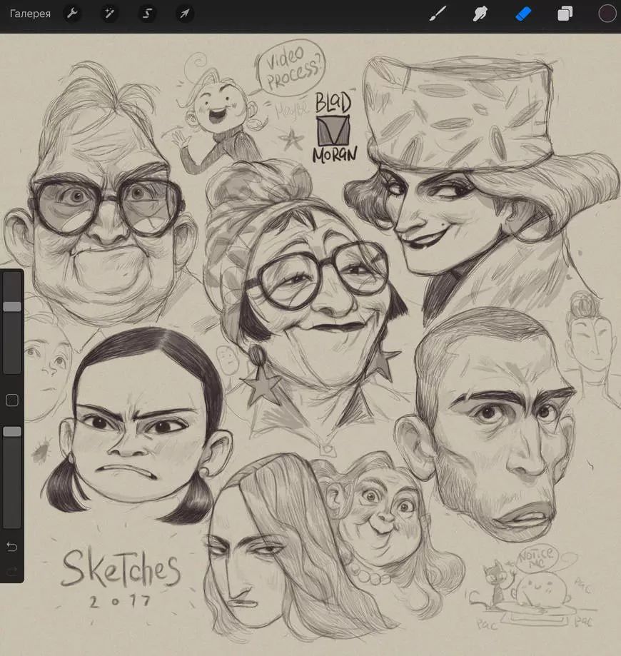 画动漫人物黑白插画素描,超级可爱的素描画