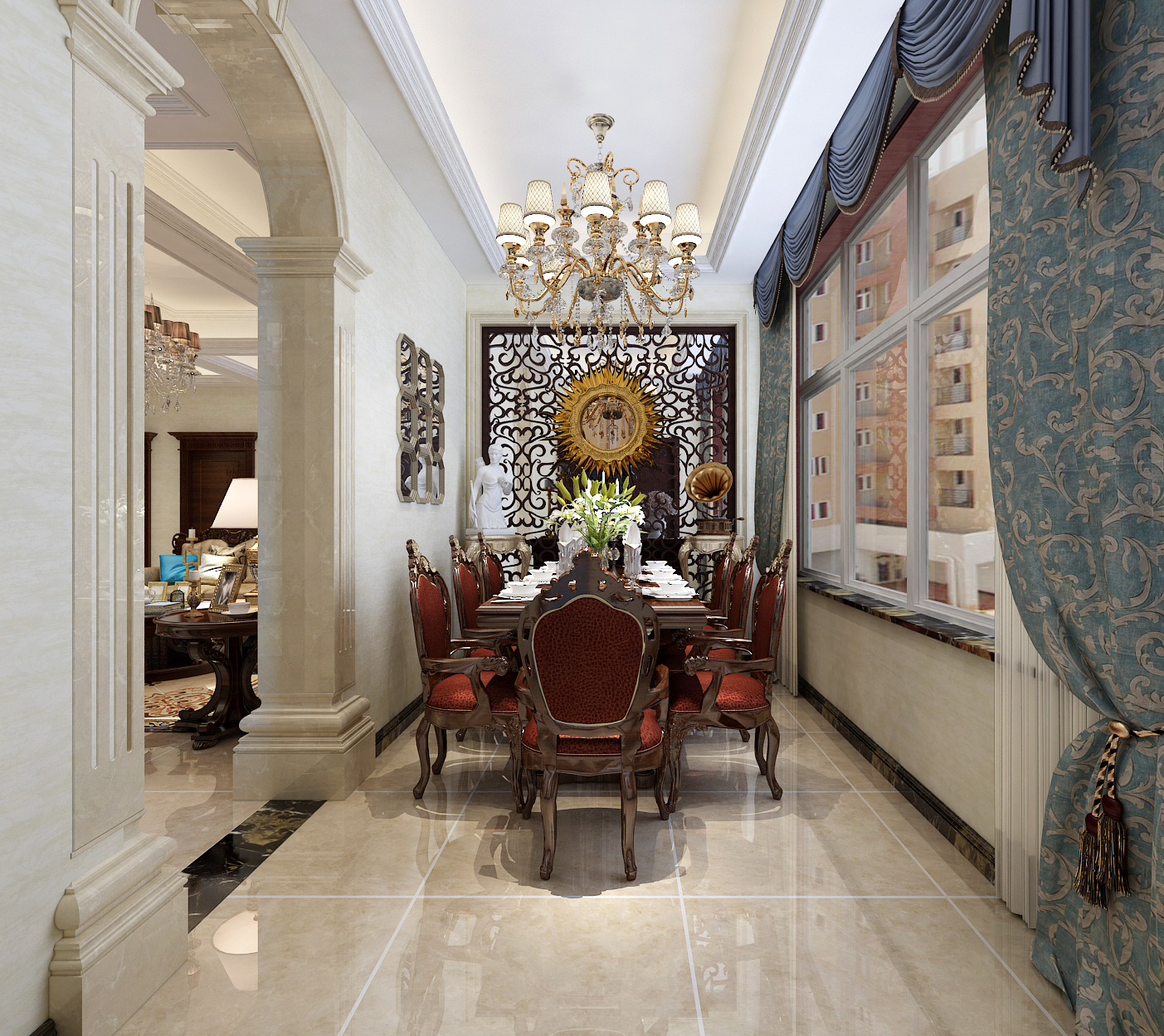 百合御都130平装修效果图,张店绿城140平米装修效果图