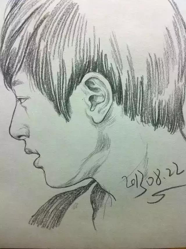 速写看一眼画一笔,用速写的方法画肖像画