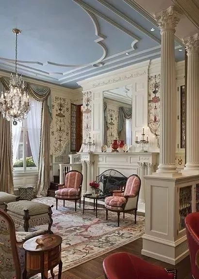 别墅客厅窗帘最新款式效果图,2020别墅窗帘