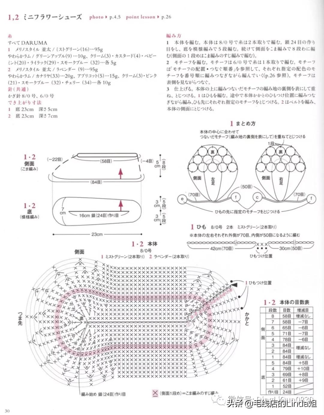 可爱手工钩针女童鞋,可爱小猪鞋钩针编织
