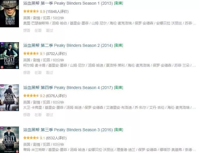 最新豆瓣9.5电视剧,豆瓣9.7分惊艳无比的黑帮大剧