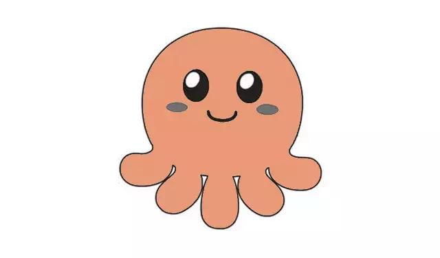 大王乌贼vs巨型章鱼简笔画,简笔画小章鱼的画法