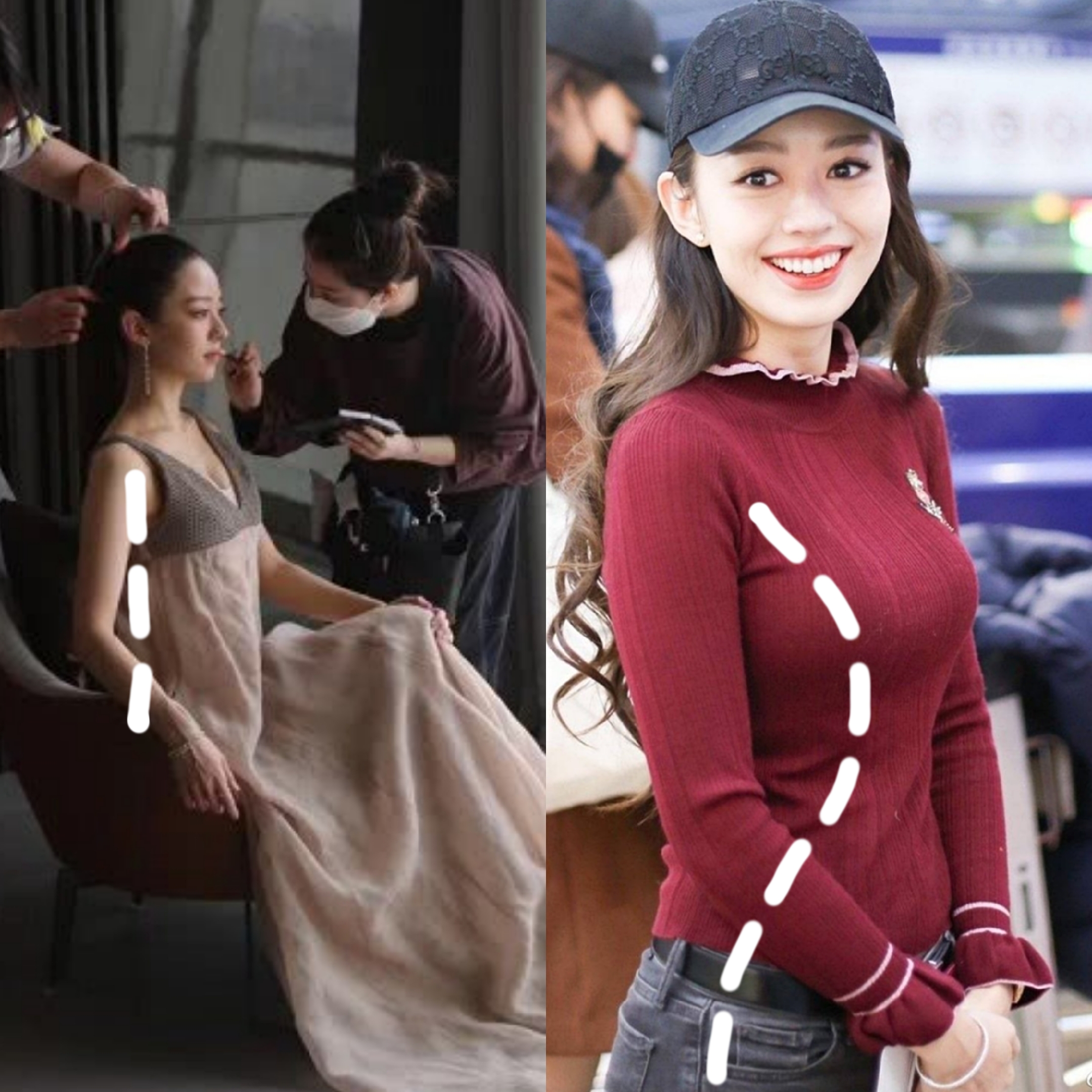 吉娜衣着宽松遮小腹,吉娜打底衫