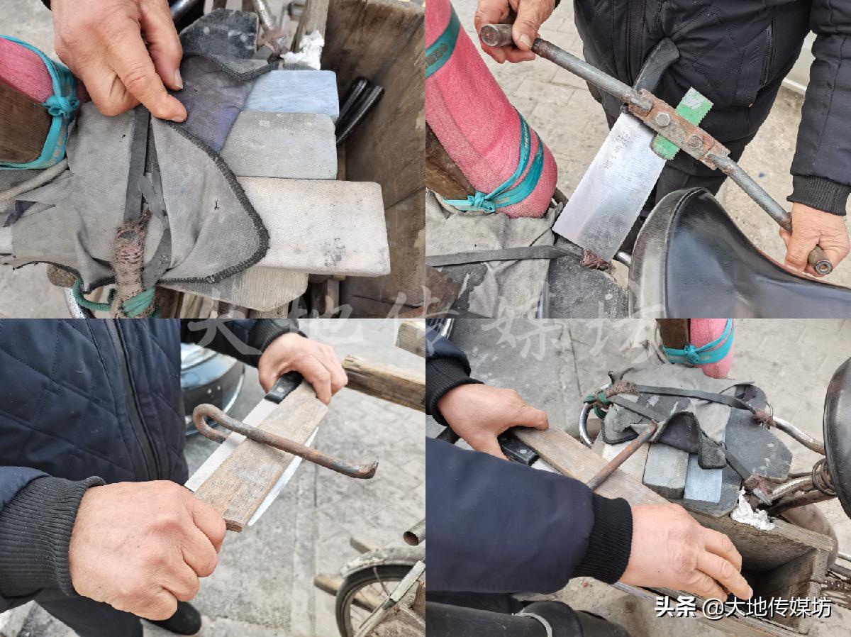 磨剪刀的老手艺人,磨剪子老人