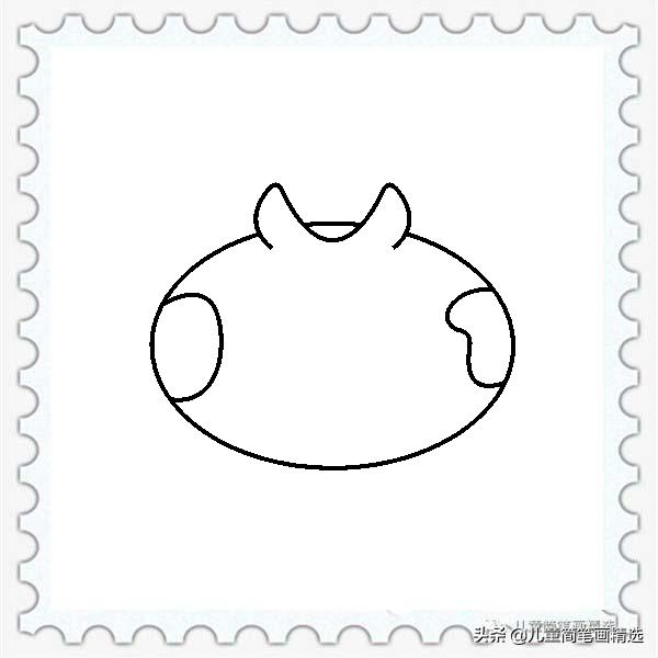 奶牛在吃草怎么画简笔画,如何画一只可爱的奶牛简笔画