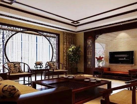 简中式风格客厅装修效果图,中式风格客厅装修效果图100种