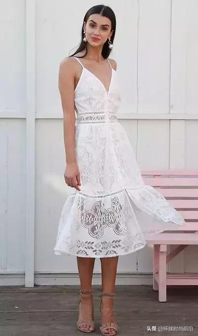 美炸了的吊带裙也挑人，会露才是王者