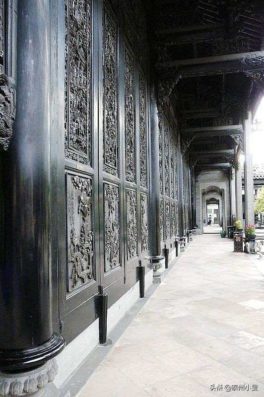 陈家祠的木雕作品,陈家祠天官赐福木雕摆件