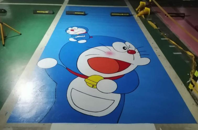 地下车位墙绘,哈尔滨车位涂鸦墙绘