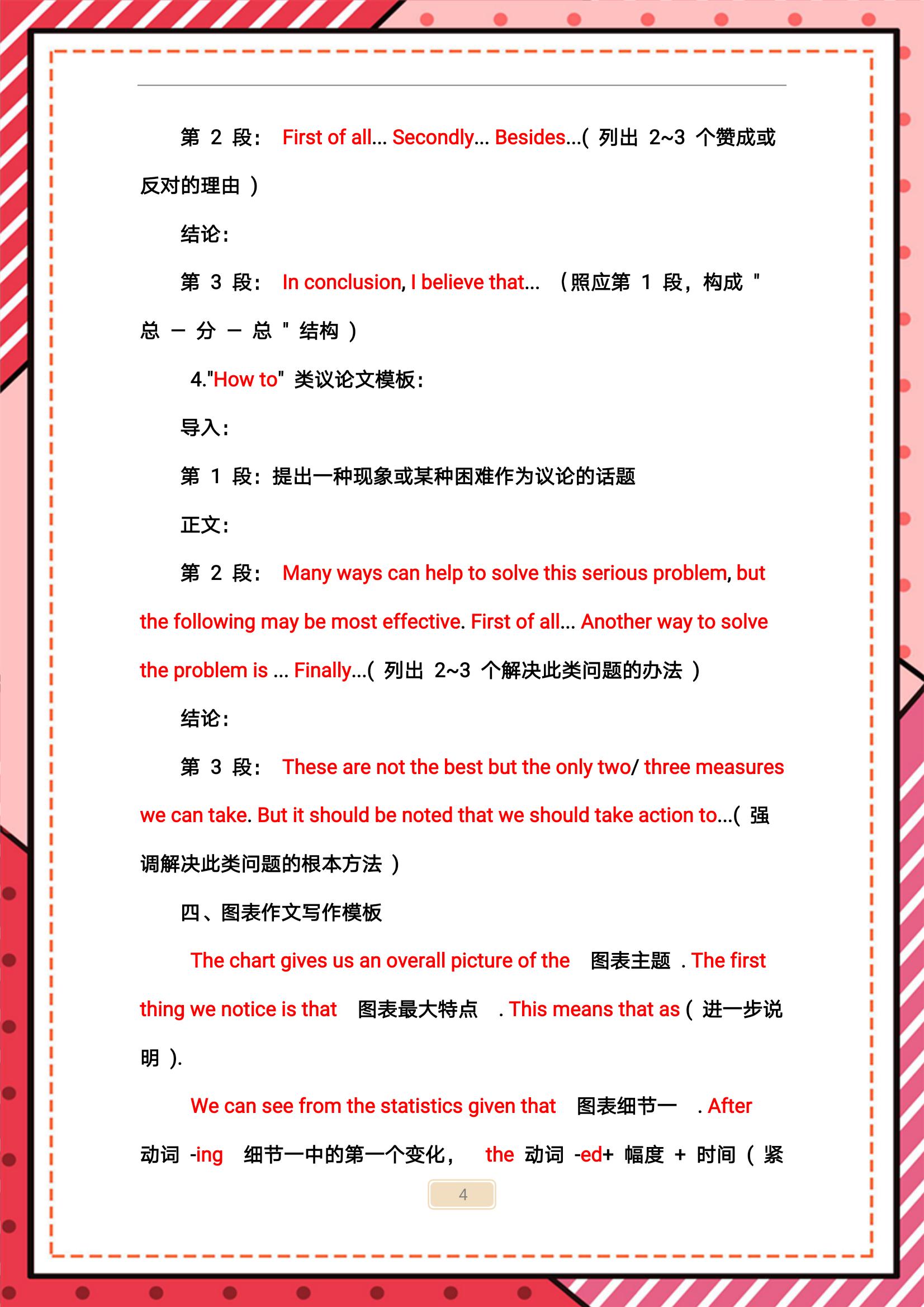 英语作文初中必背范文五句,英语作文万能模板范文初中生