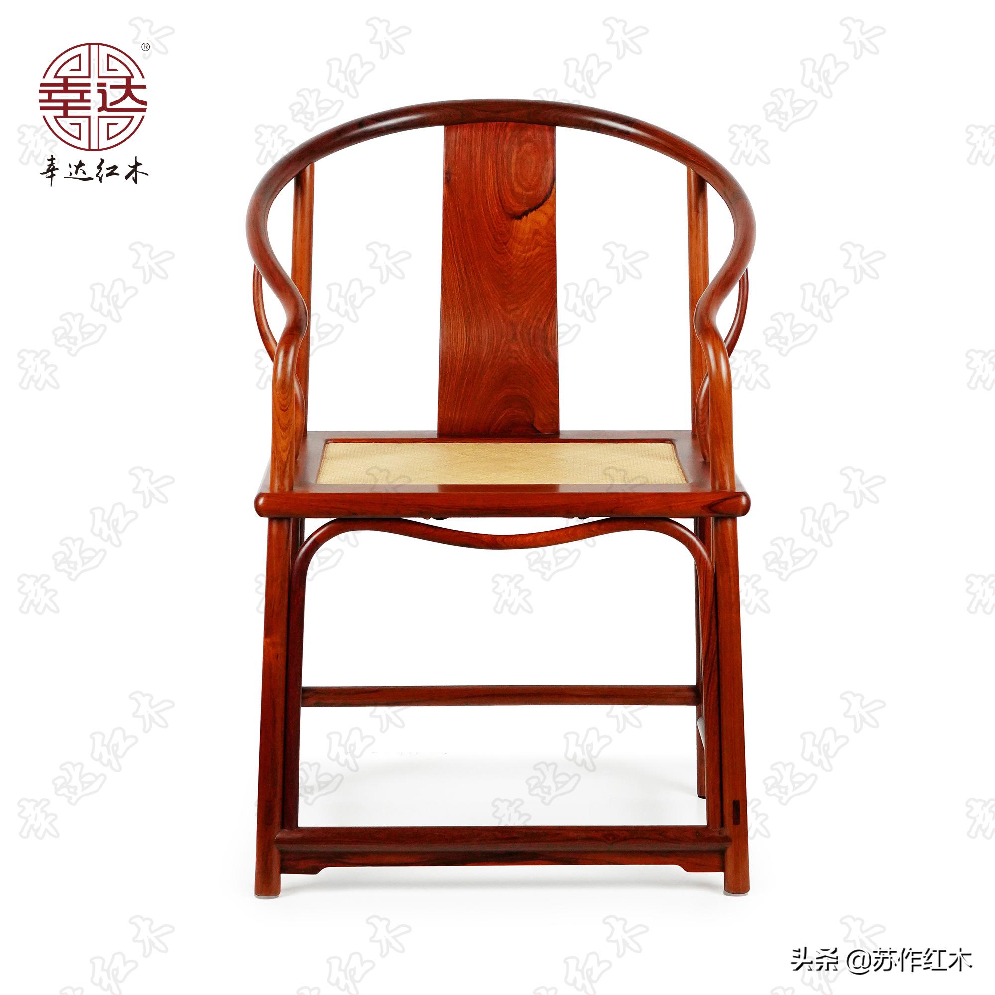 日式矮式圈椅,刺猬紫檀安思远垂手圈椅