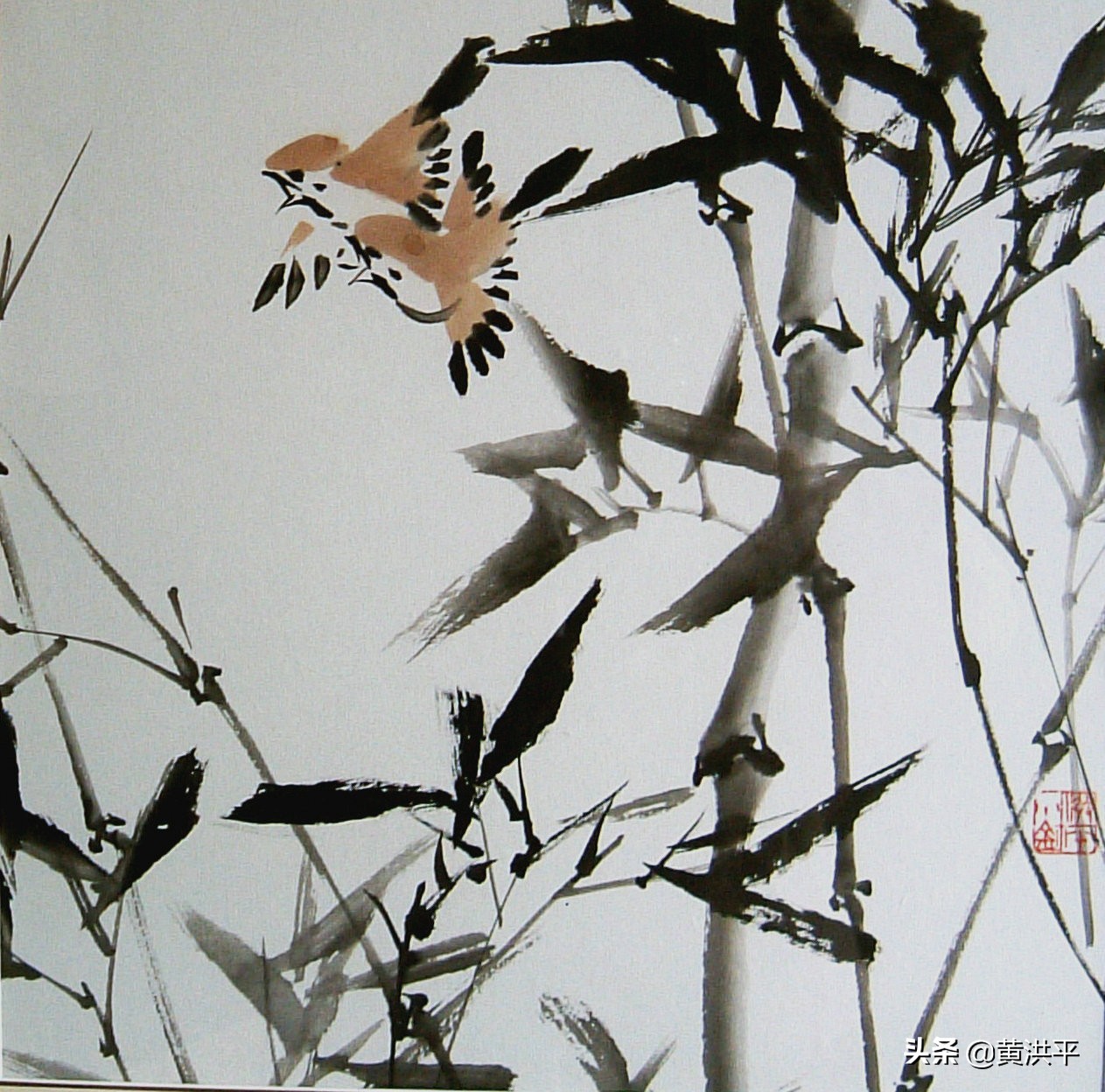 墨竹写意国画大全,写意墨竹的画法图片