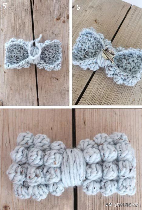 钩针蝴蝶结教程全过程,钩针蝴蝶结图解大全视频