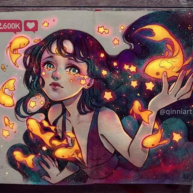 一个经历三次心脏手术，却依旧坚强，用水彩把伤痛化作星辰的女孩