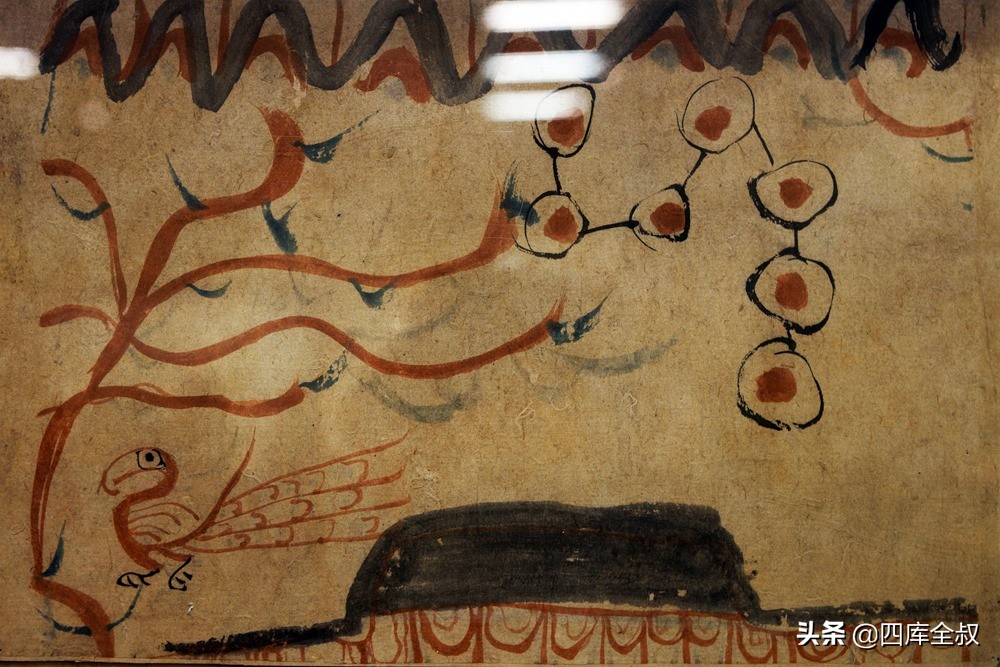 汉代彩绘俑一级文物图片高清,古代文物绘画线描三彩俑