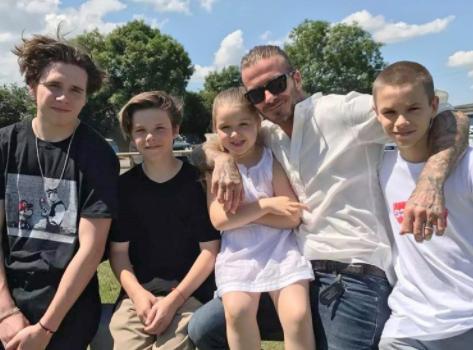 贝克汉姆一家宠小七,超级奶爸贝克汉姆和小七公主