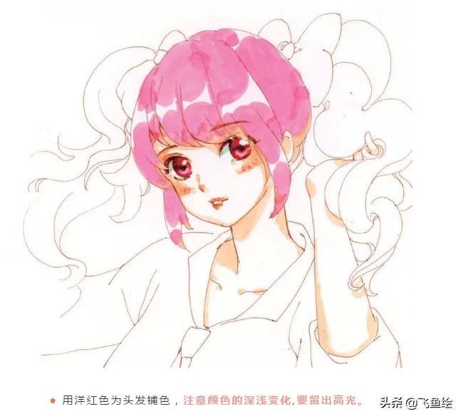 画画动漫人物马克笔手绘教程古风,马克笔手绘动漫人物画法步骤线稿