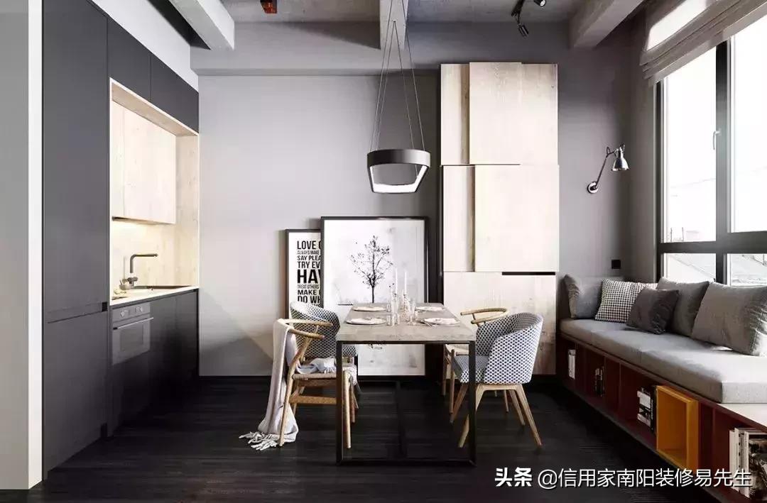 108平横厅客厅餐厅一体装修实景图,48种客餐厅设计总有一款适合你