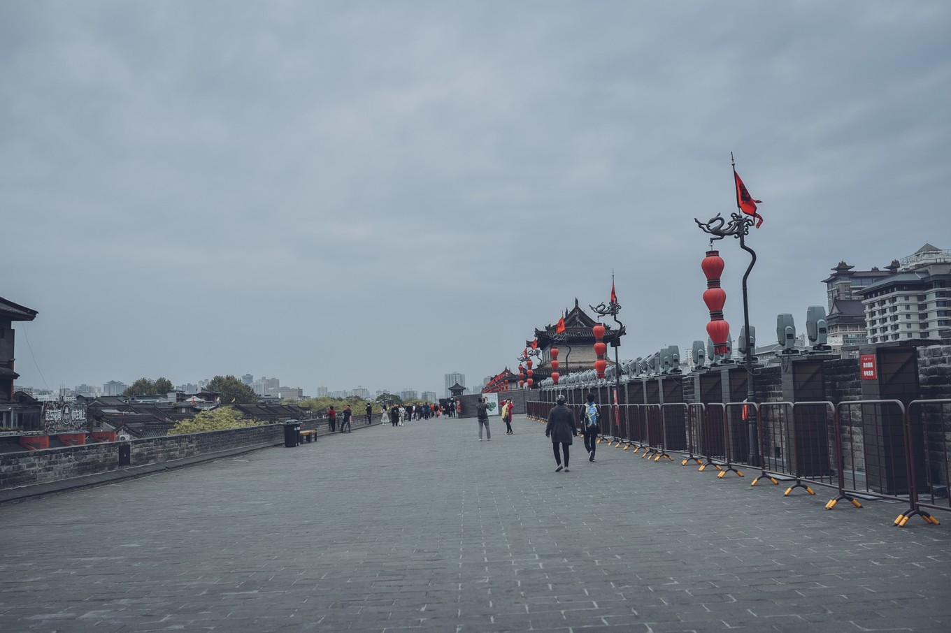 西安网红打卡地西安城墙,西安古城网红视频