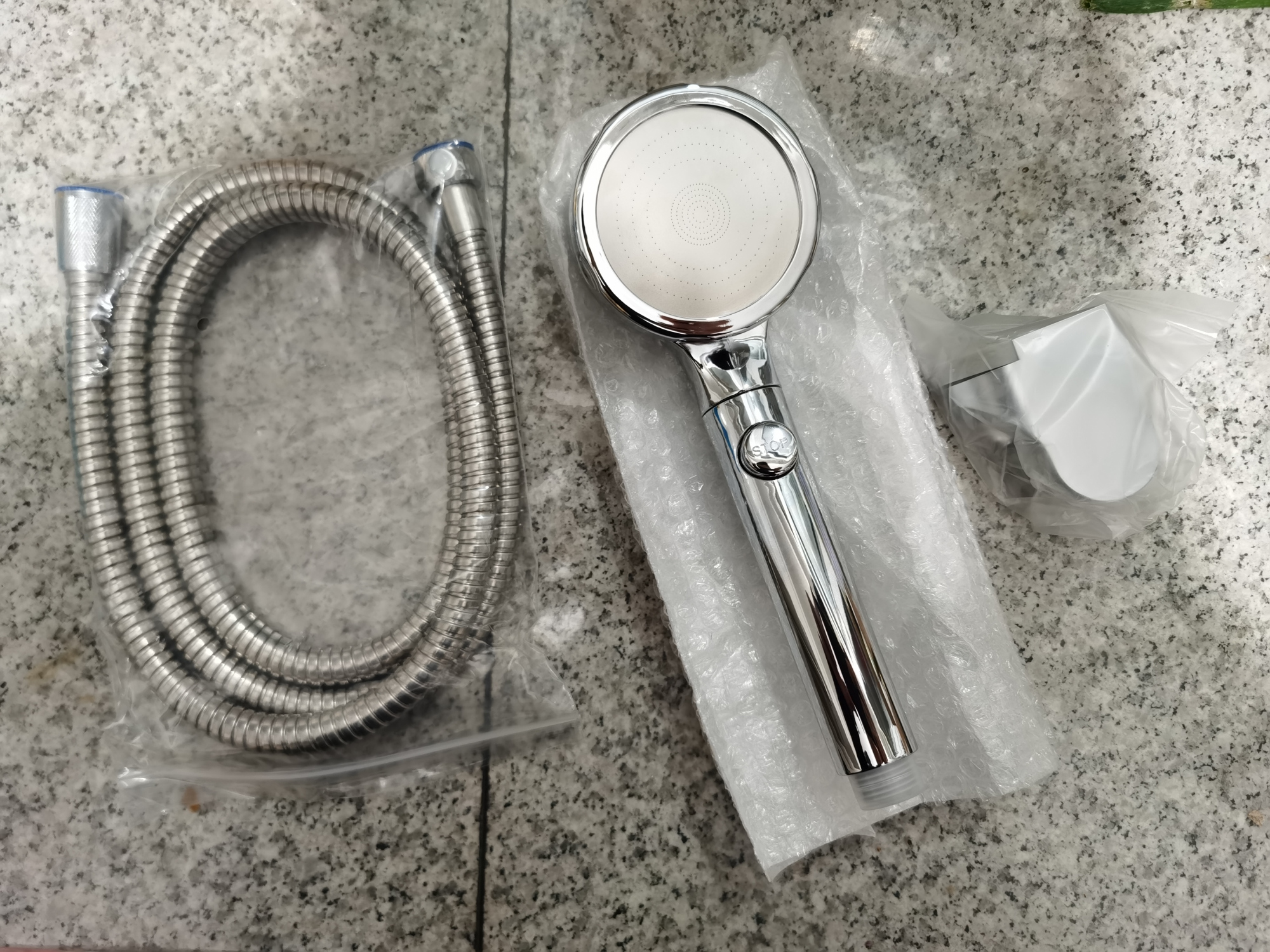 淋浴头一键止水,淋浴头双头套装