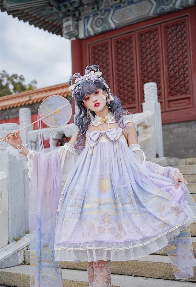 女士洛丽塔风穿搭,夏天洛丽塔简便穿法