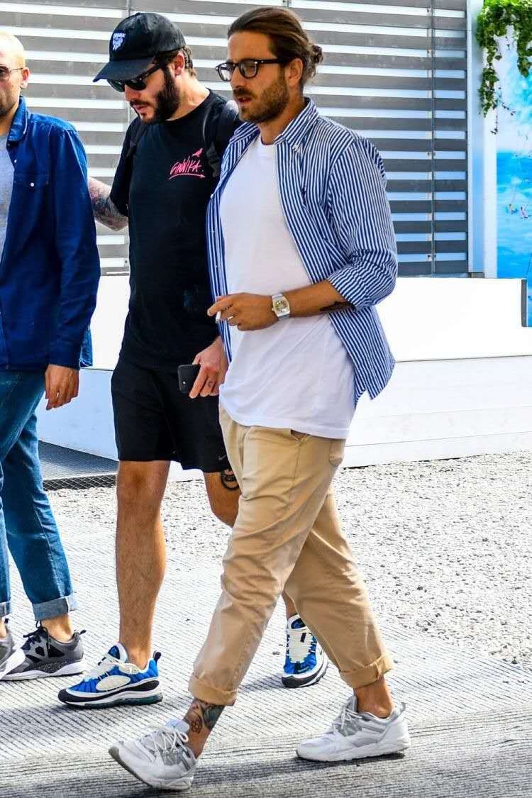 条纹衬衫如何内搭男装好看,条纹衬衫怎么穿才能时髦每日穿搭