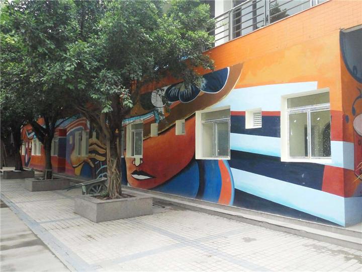 校园文化墙科技类创意墙绘,校园文化墙彩绘图片