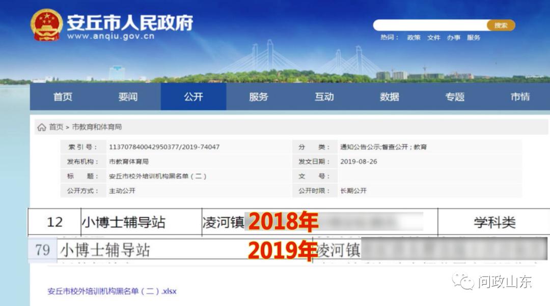 问政山东|上了黑名单就等于监管了？校外培训机构列入黑名单后依然我行我素