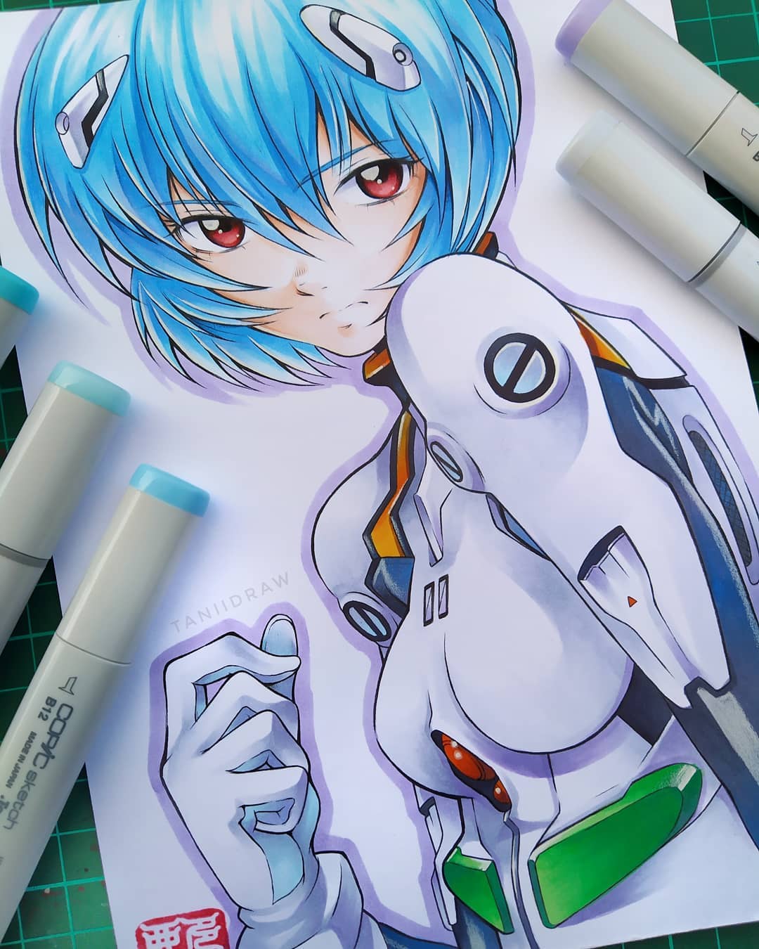 动漫60色马克笔画可爱动漫人物,touchmark马克笔手绘动漫