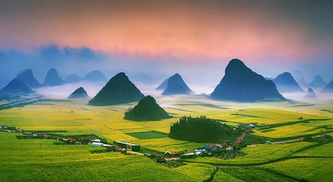 走进春天走进桃花盛开的地方,云南罗平金色花海之旅