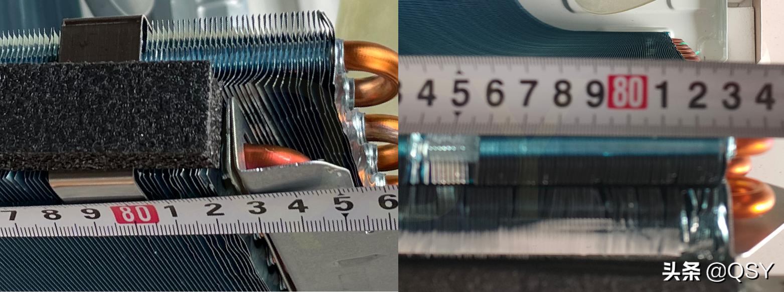格力两代云锦Ⅱ1.5匹新一级空调对比拆机C形冷凝器没了