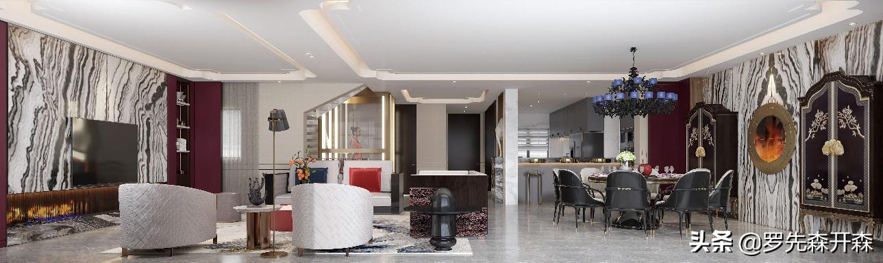 450㎡现代轻奢别墅软装设计；自然灵动，享现代雅士