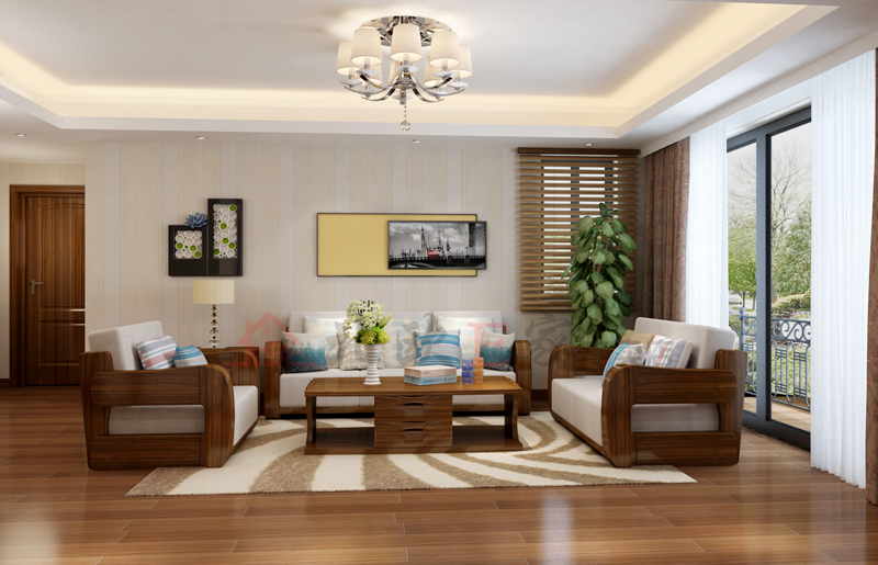 简约高级感装修实木家具,精致实木家具套装