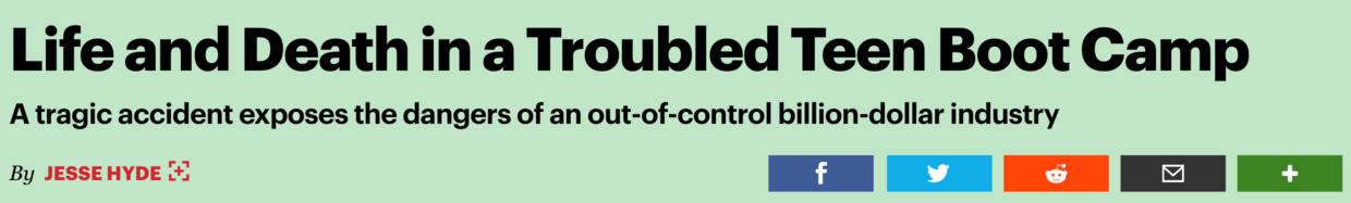 美国上万家长送娃进“集中营”受虐至死，只为治青春期叛逆？
