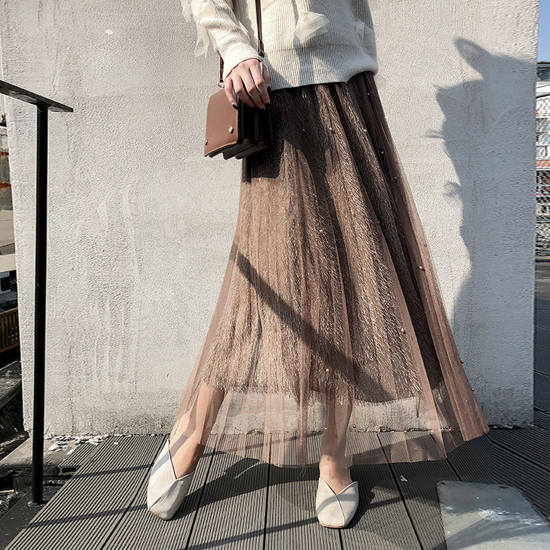 小仙女夏季网纱拼接袖穿搭,渐变色星空网纱百褶仙女裙