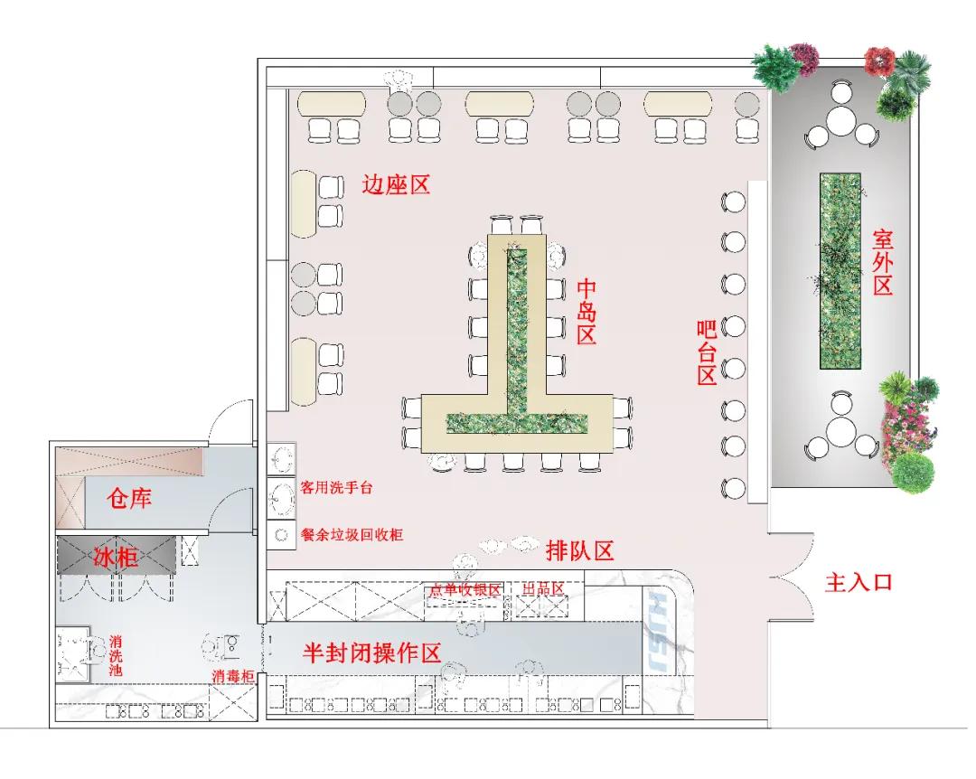 奶茶饮品店如何设计,奶茶工作台设计