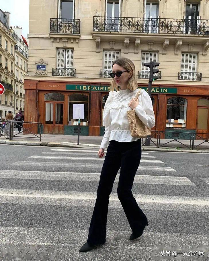 小个子微喇裤显瘦显高,微喇裤秋冬显瘦穿搭