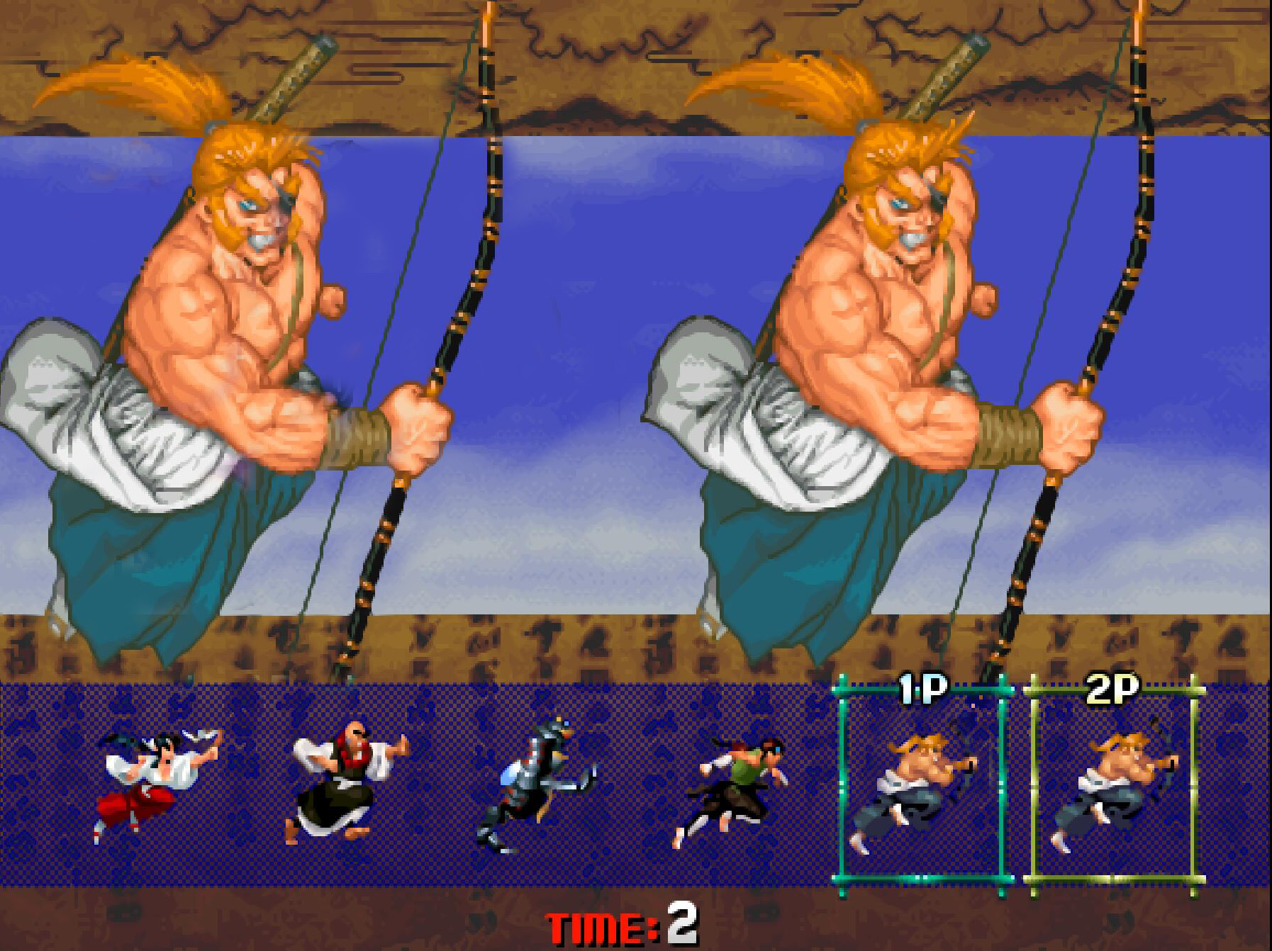 街机游戏两个角色过关,街机游戏忍者拿着刀可以蓄力闯关