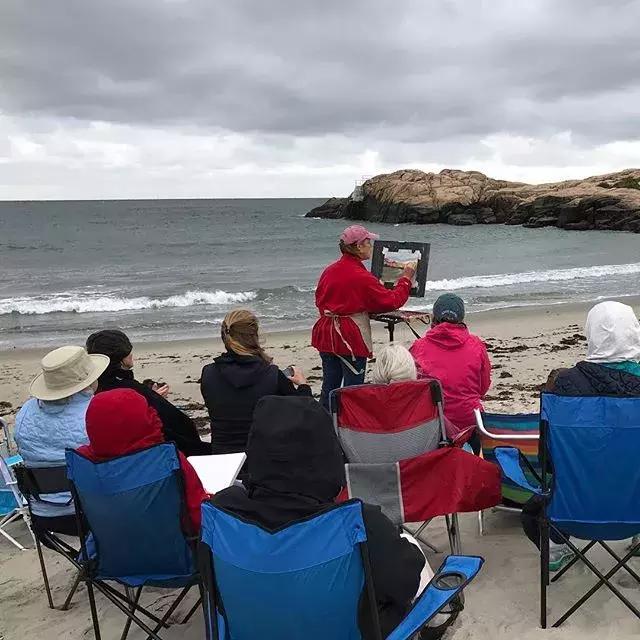 画海浪俯视,画海浪水粉画