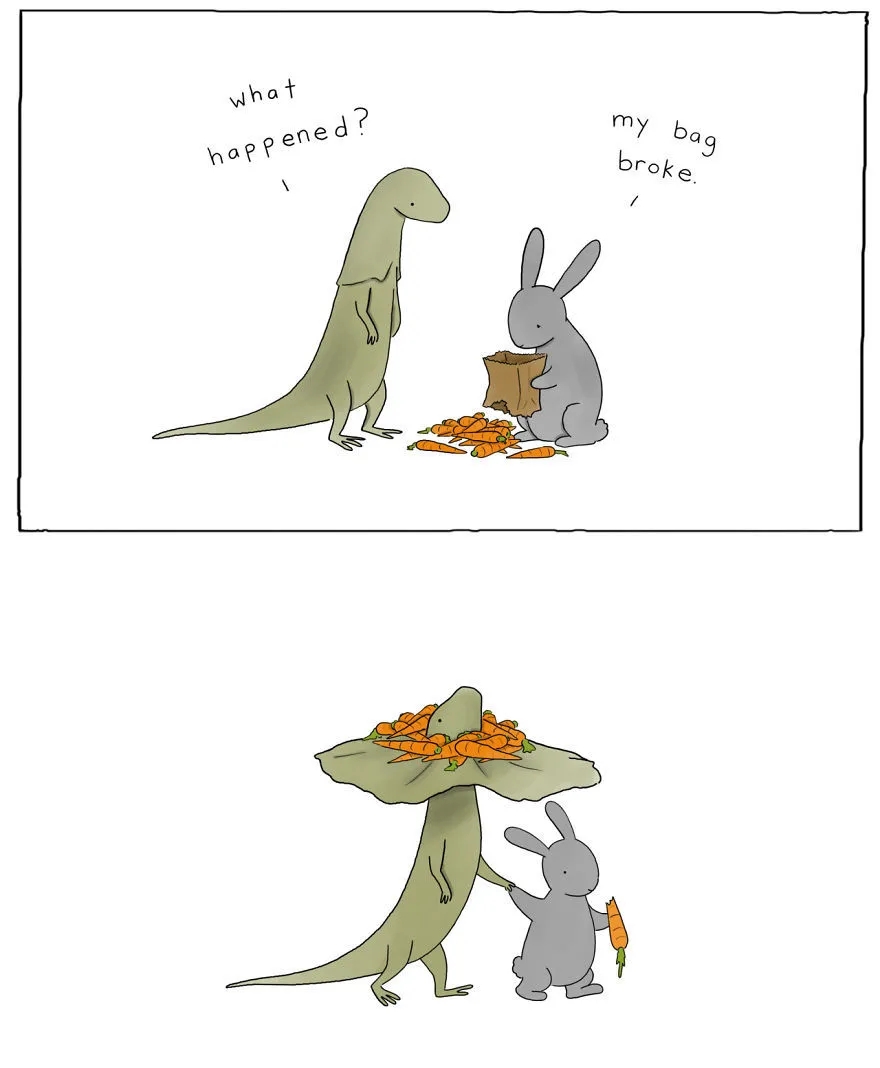 英文治愈系小漫画