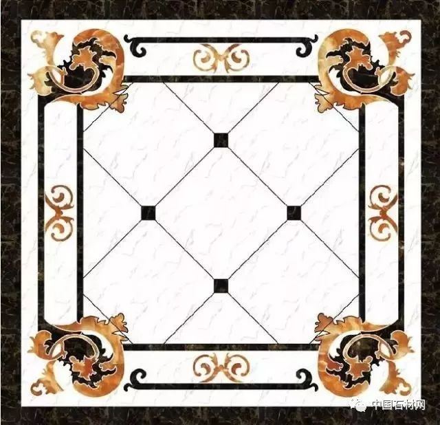 卫生间花洒水刀拼花效果图,水刀拼花图案效果图