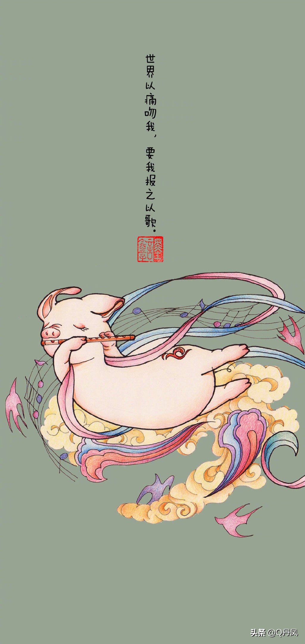 日本猪猪插画图,可爱猪猪插画图片