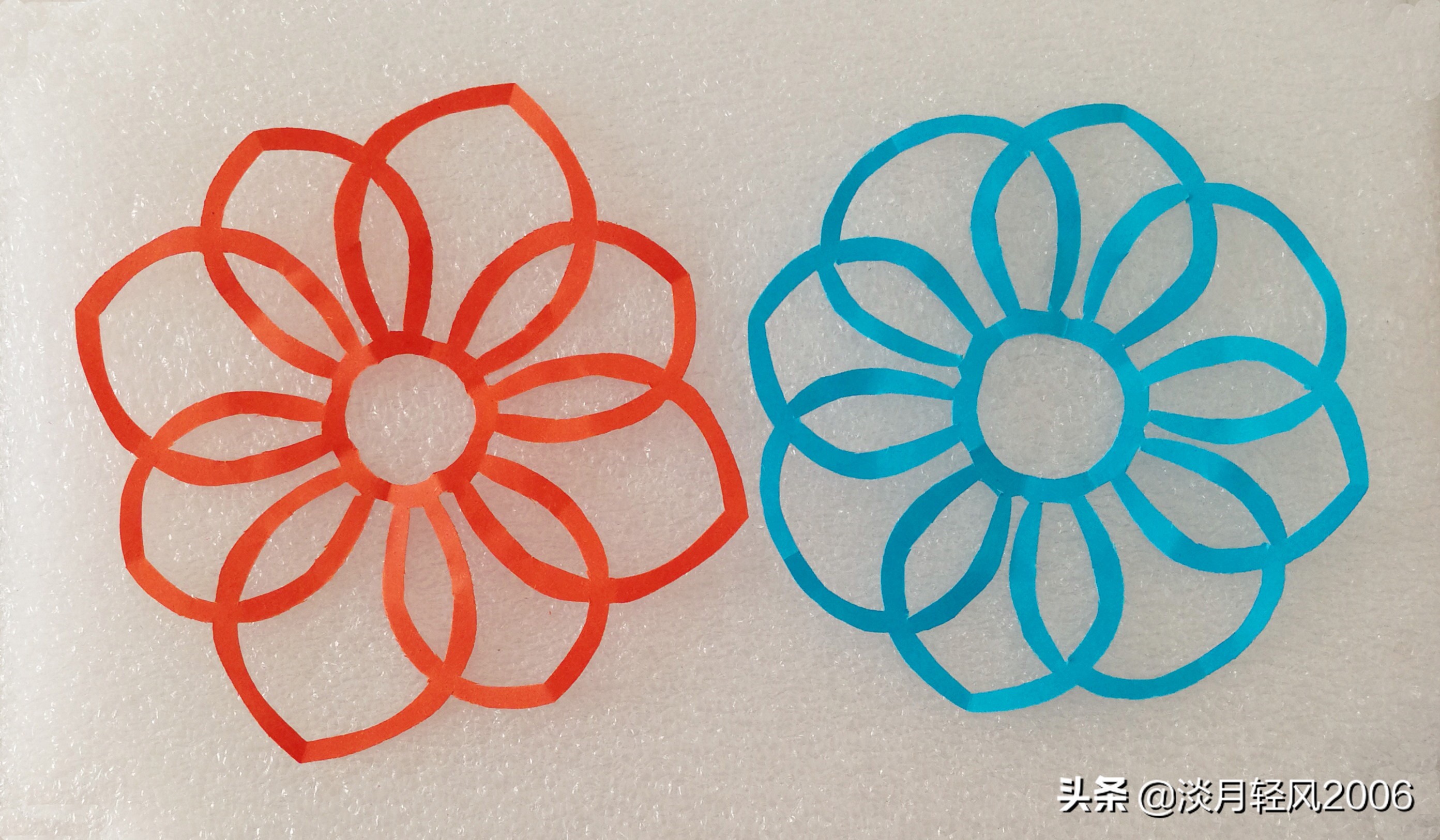 剪简单剪纸团花图案,剪纸手工花样大全图片步骤